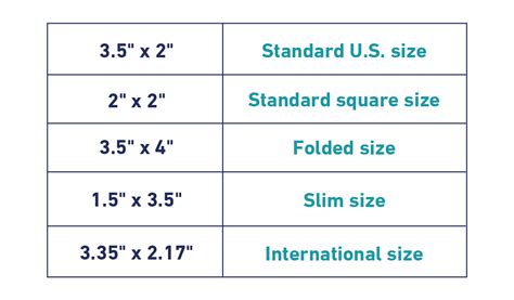 staples business card size chart.